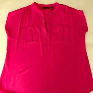 INC international concepts bright pink blouse